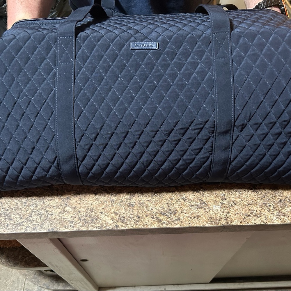 Vera Bradley Black Quilted Duffel Bag